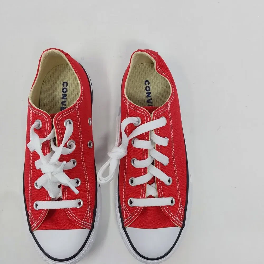 Converse Chuck Taylor All Star Ox Kids Red Canvas Sneakers Youth US 1 New